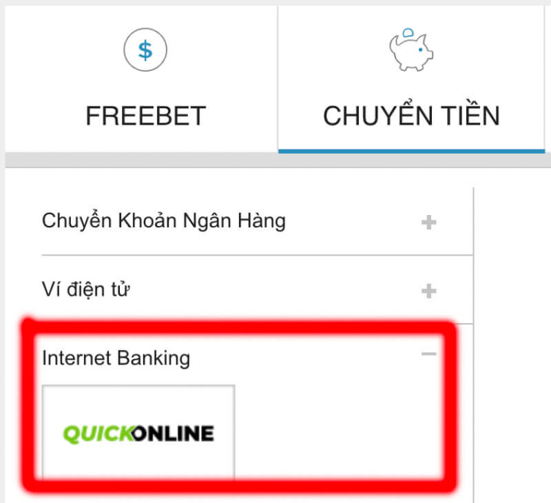chon internet banking